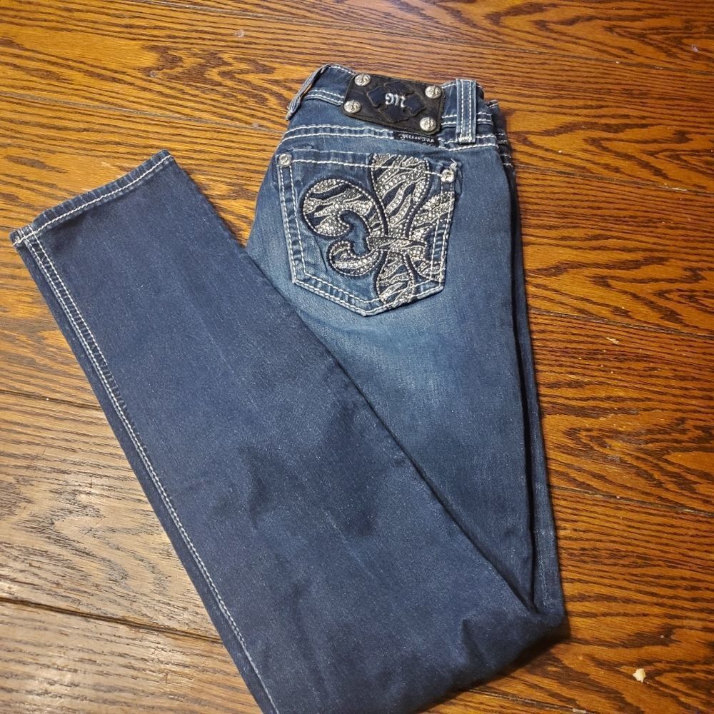 Miss Me skinny fleur blingy  jeans  size 25